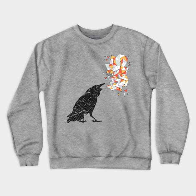 Raven Triangulations Crewneck Sweatshirt by JamieStryker